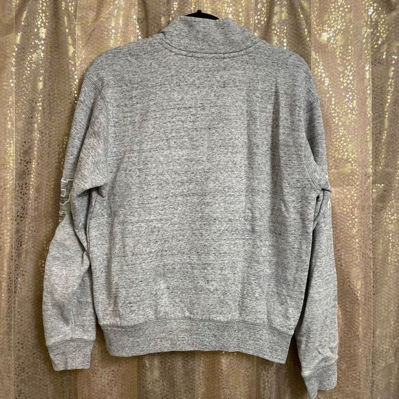 PINK Victorias Secret Gray 1/4 Zip Pullover Sweater, Medium - Picture 2 of 5